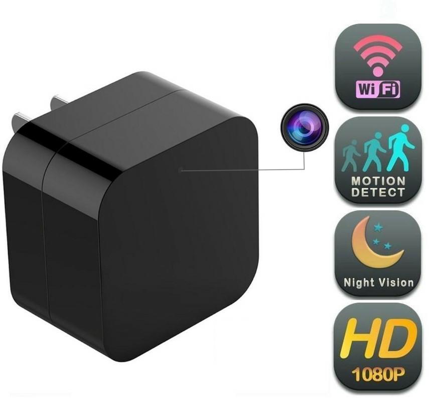 AC Adapter USB Charger Hidden Spy Camera 1080p HD WiFi