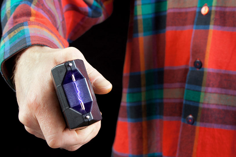 holding high voltage stun gun