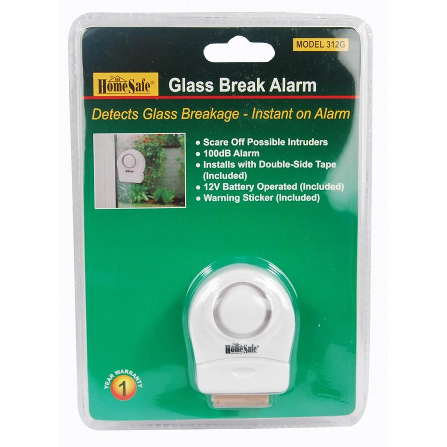 HomeSafe® Wireless Window Glass Break Alarm 100dB