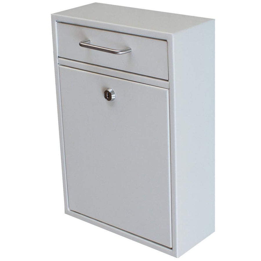 Mail Boss Locking Security Drop Mailbox Safe White