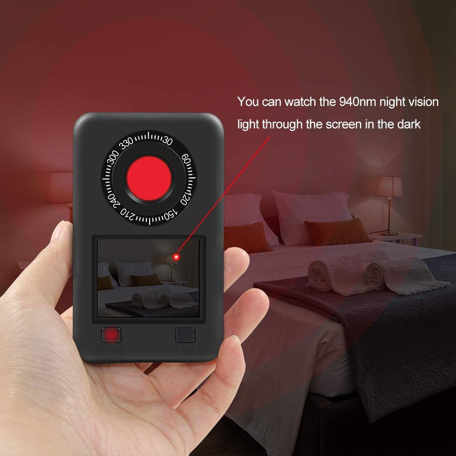 SpyWfi™ IR Light & Hidden Spy Cam Bug Detector w/ LCD Display