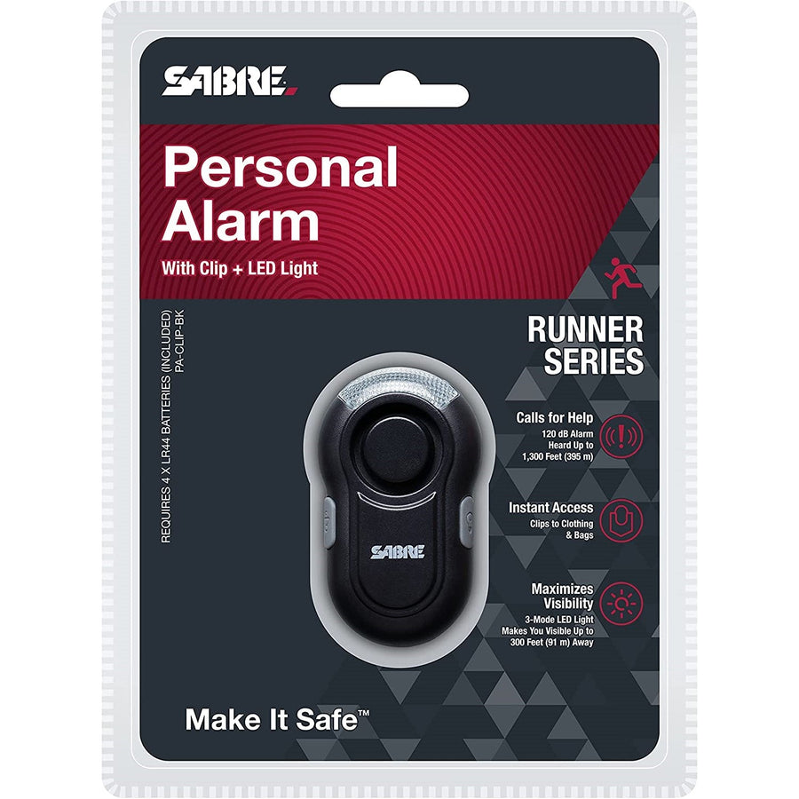 SABRE® Personal LED Clip-on Panic Alarm 120dB