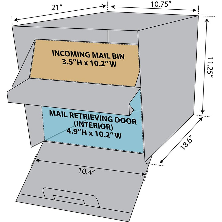 Mail Boss Mail Manager Locking Mailbox Safe White