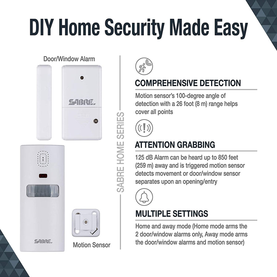 SABRE® Wireless Home Security Alarm System w/ Remote