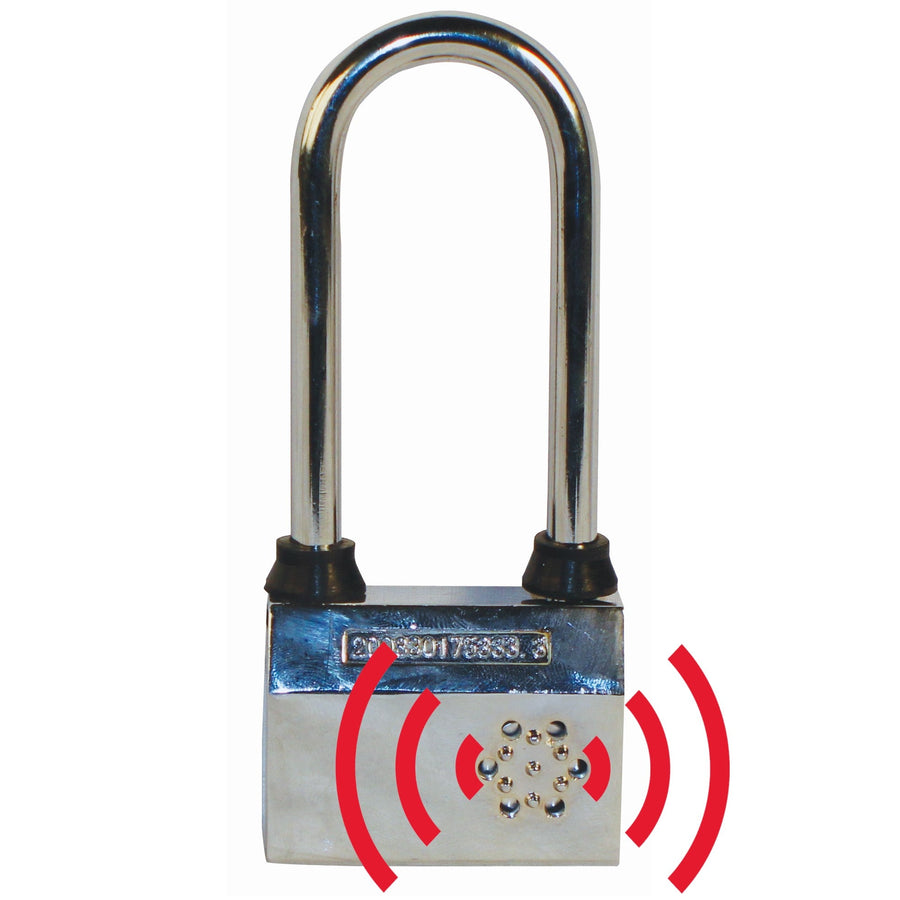 Large Zinc Alloy Rust Resistant Padlock & Siren Alarm 100dB