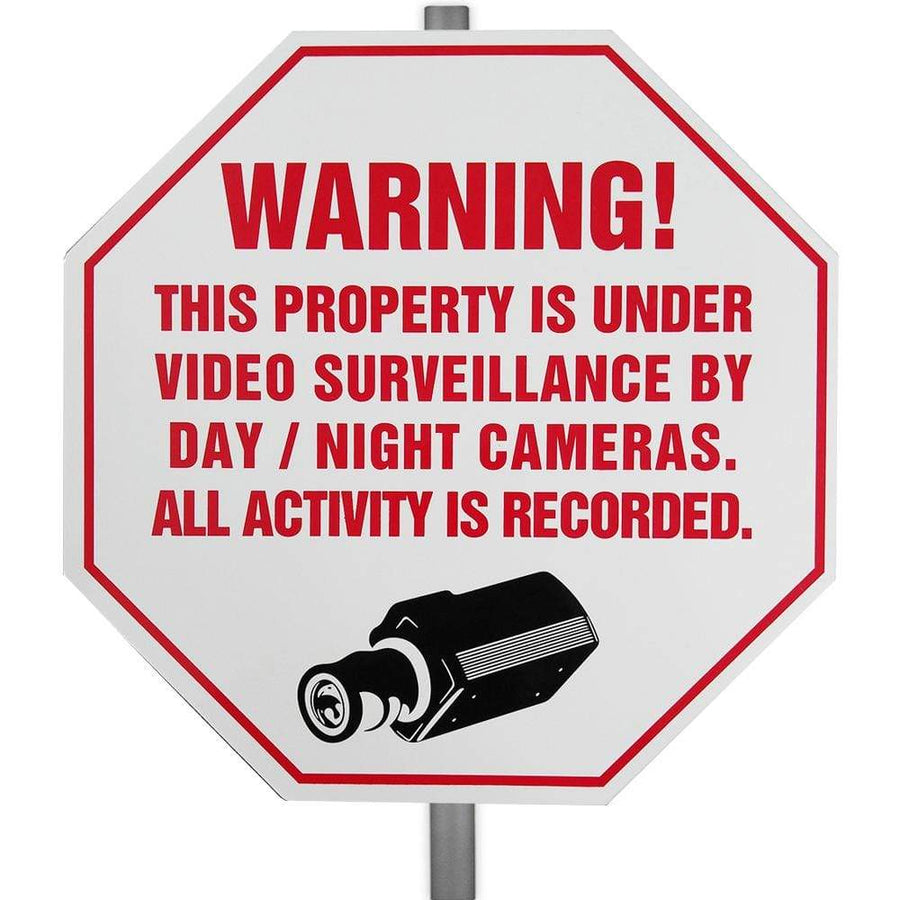 CCTV Video Surveillance Security Warning Yard Sign