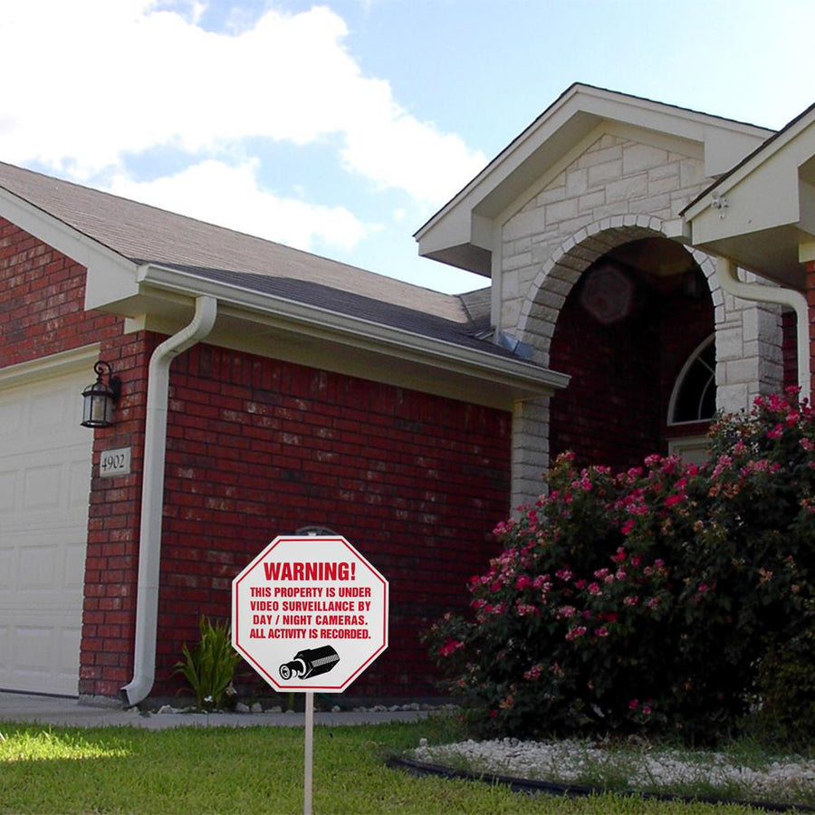 CCTV Video Surveillance Security Warning Yard Sign