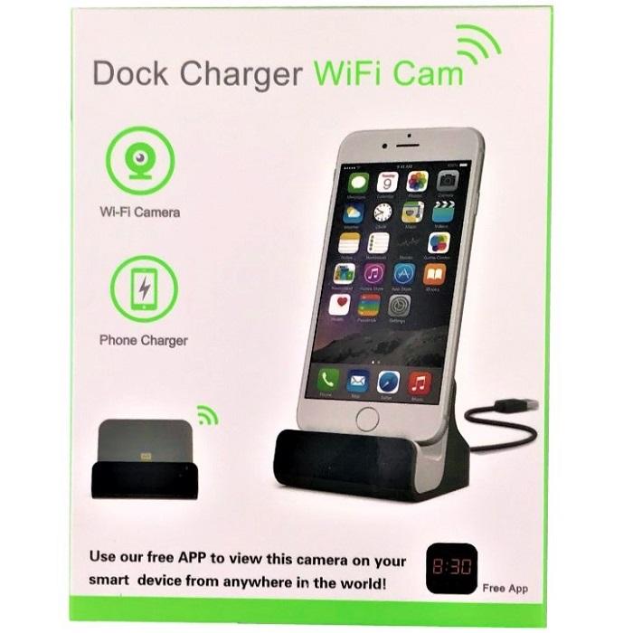 iPhone Charging Dock Hidden Spy Camera 1080p HD WiFi