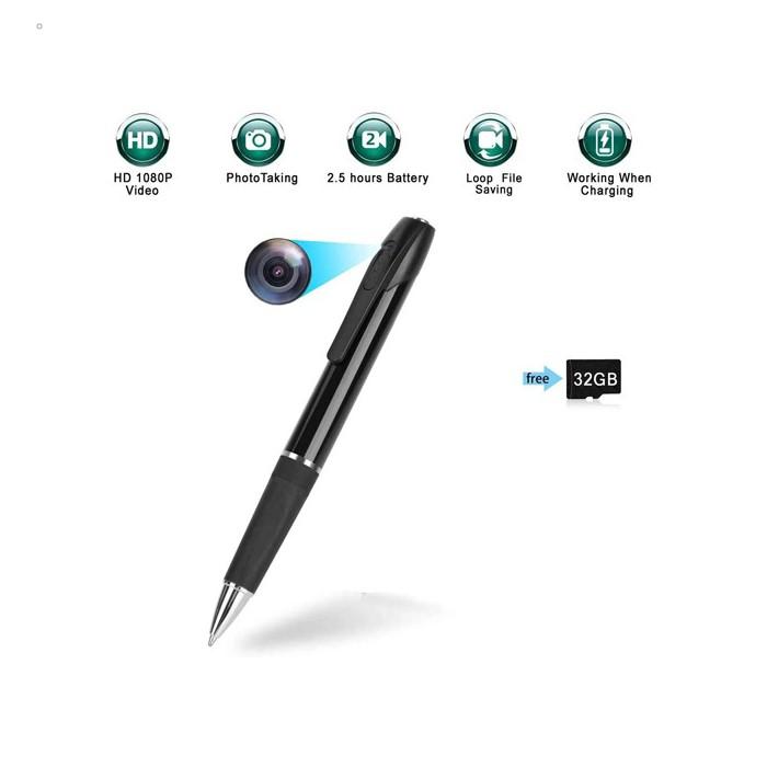 Ballpoint Pen Hidden Spy Camera 1080p HD DVR