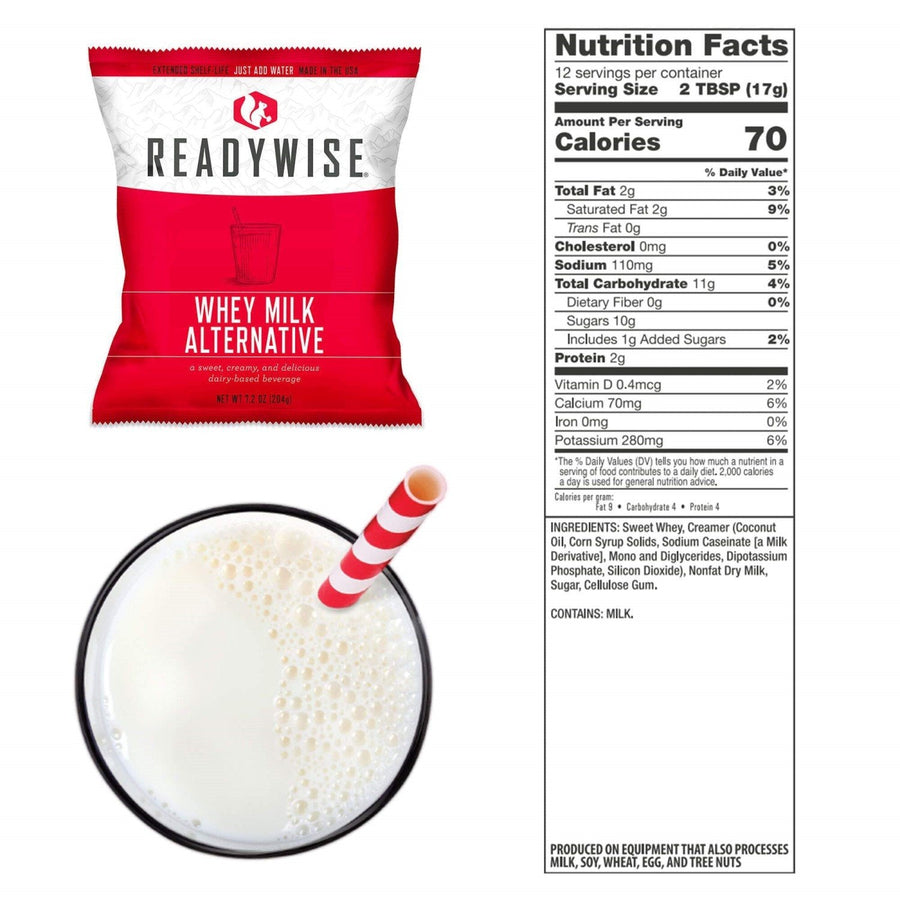 ReadyWise™ 720-Serving Long-Term Emergency Whey Milk Alternative Supply