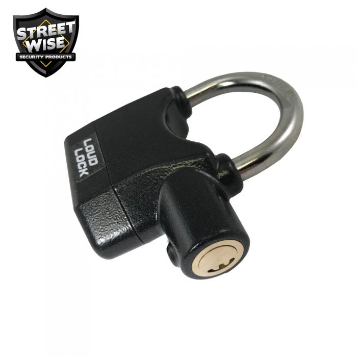 Streetwise Loud Lock Hardened Steel Padlock & Alarm 115dB