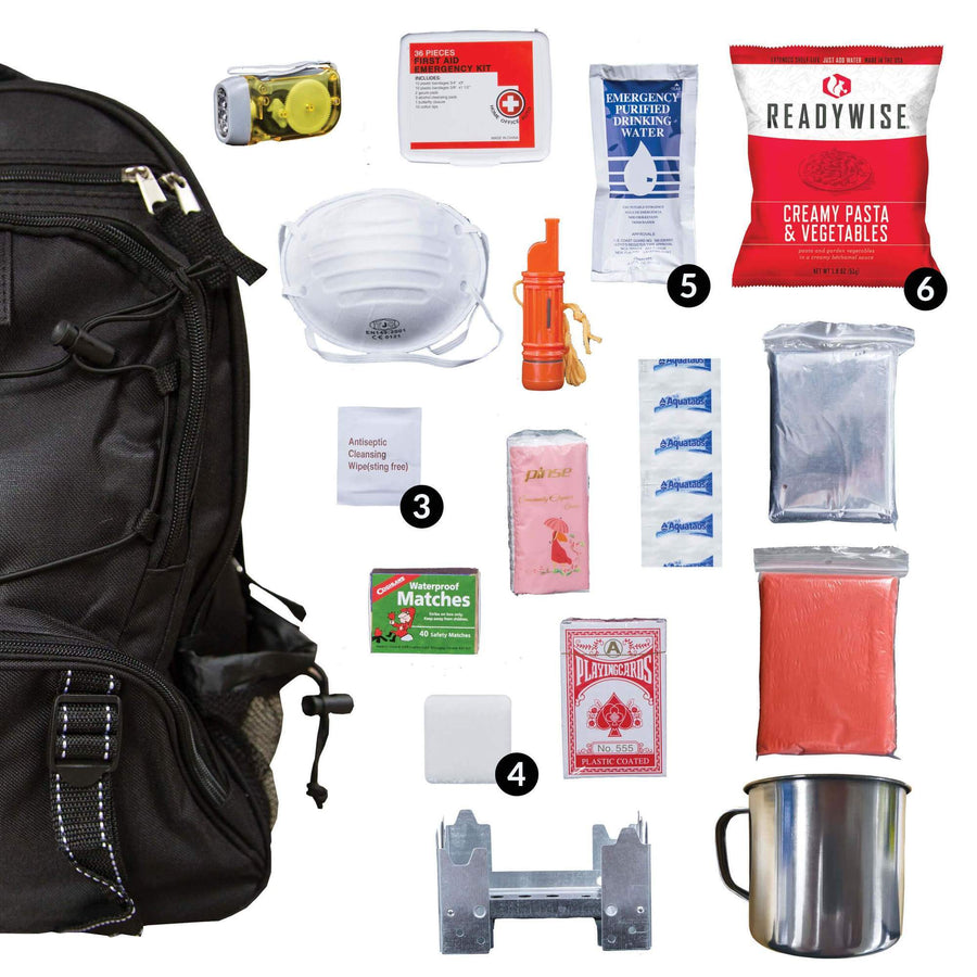 ReadyWise™ 64 Piece Emergency Supply Survival Kit Backpack