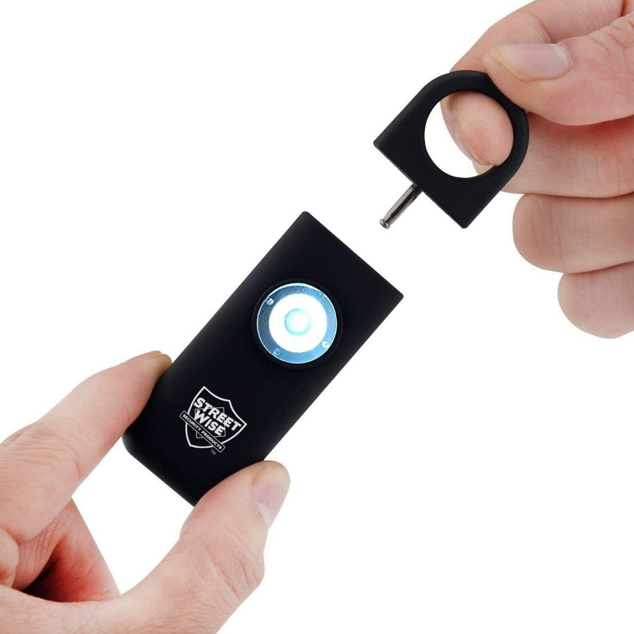 Streetwise™ SOS Pull Pin Keychain Alarm 130dB w/ Strobe Light